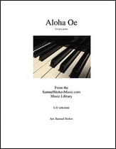 Aloha Oe piano sheet music cover